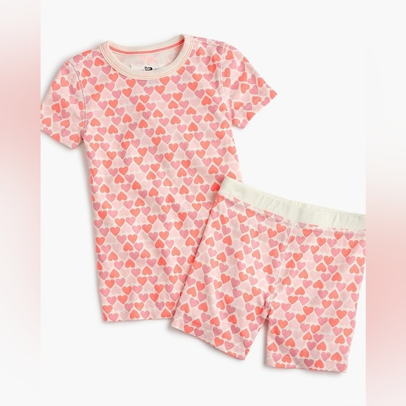 J.Crew Cuts Heart Pajama Short Set Size 12 - Picture 1 of 5